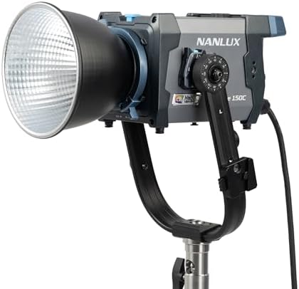 Nanlux Evoke 150C Full Color LED Video Light 150W RGB Light  1000 20000K CCT  IP66 Weatherproof  Portable Studio & On Location Light for Photography & Studio Production