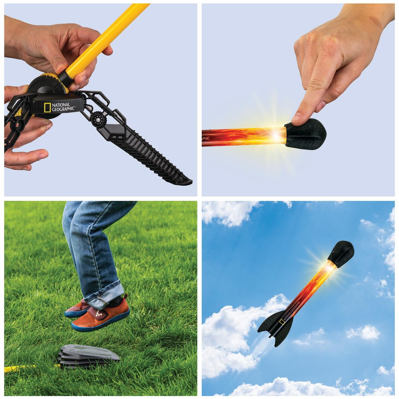 National Geographic Light Up Air Rockets Set for Kids 8 Years and up
