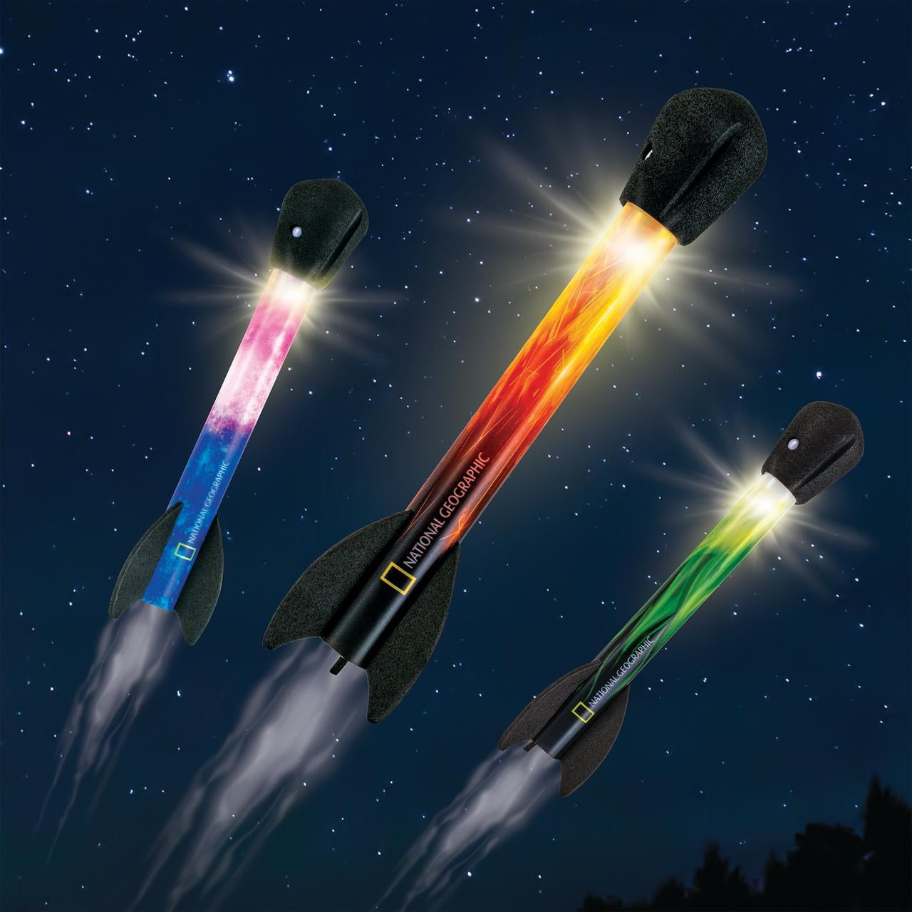 National Geographic Light Up Air Rockets Set for Kids 8 Years and up