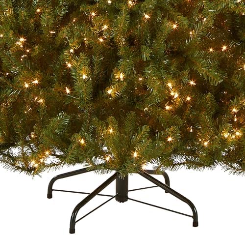 National Tree Company 6 ft Pre Lit Dunhill Fir Artificial Christmas Tree  600 Warm White LED Lights  1 430 Tips  Includes Stand  Green