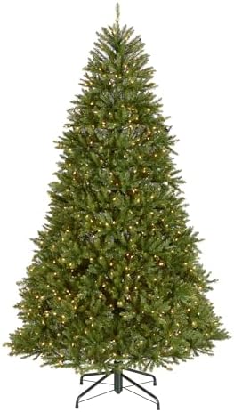 National Tree Company 6 ft Pre Lit Dunhill Fir Artificial Christmas Tree  600 Warm White LED Lights  1 430 Tips  Includes Stand  Green