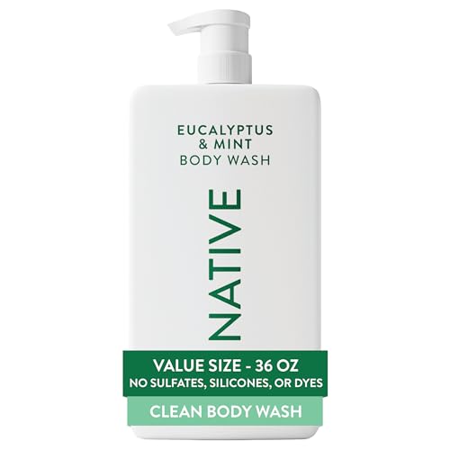 Native Body Wash for Women & Men  Sea Salt & Cedar  36 oz Pump Bottle  Sulfate Free & Gentle for All Skin Types