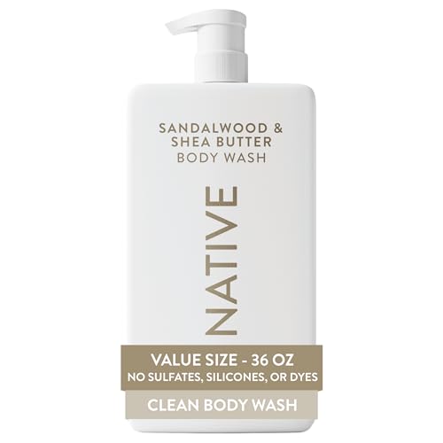 Native Body Wash for Women & Men  Sea Salt & Cedar  36 oz Pump Bottle  Sulfate Free & Gentle for All Skin Types