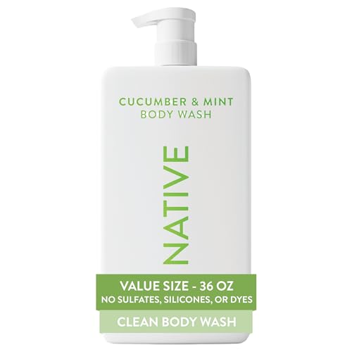 Native Body Wash for Women & Men  Sea Salt & Cedar  36 oz Pump Bottle  Sulfate Free & Gentle for All Skin Types