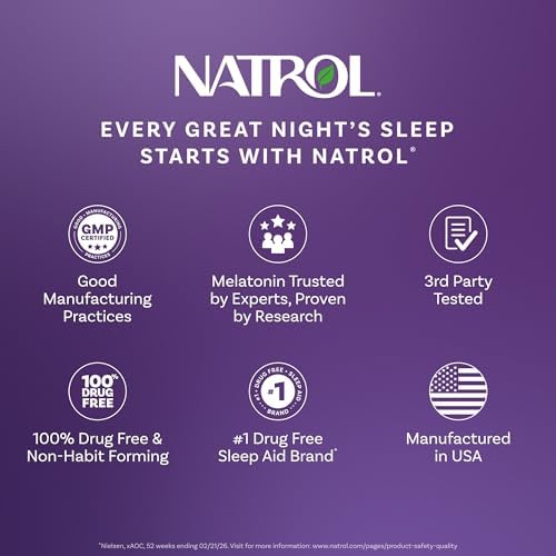 Natrol 10 mg Melatonin Gummies  Sleep Support for Adults  Melatonin Supplements for Sleeping  90 Strawberry Flavored Gummies  45 Day Supply