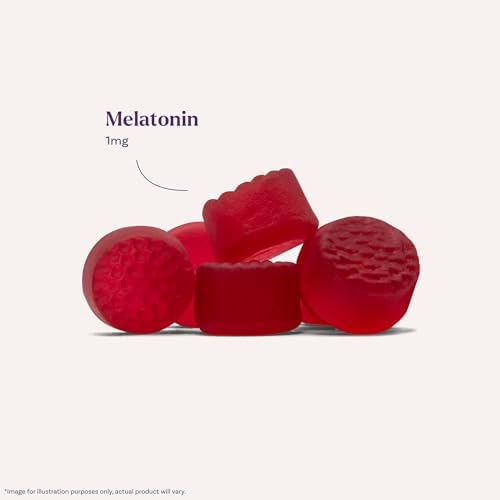 Natrol Gomitas de melatonina para niños de 1 mg, melatonina infantil para un sueño reparador, 60 gomitas para dormir con sabor a frambuesa, suministro para 60 días