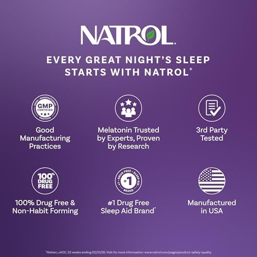 Natrol Gomitas de melatonina para niños de 1 mg, melatonina infantil para un sueño reparador, 60 gomitas para dormir con sabor a frambuesa, suministro para 60 días