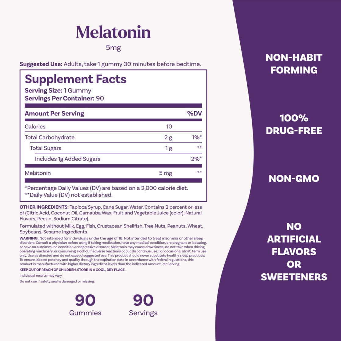Natrol  Melatonin Gummies  Sleep Support for Adults  Strawberry Flavor  5mg  90 Count