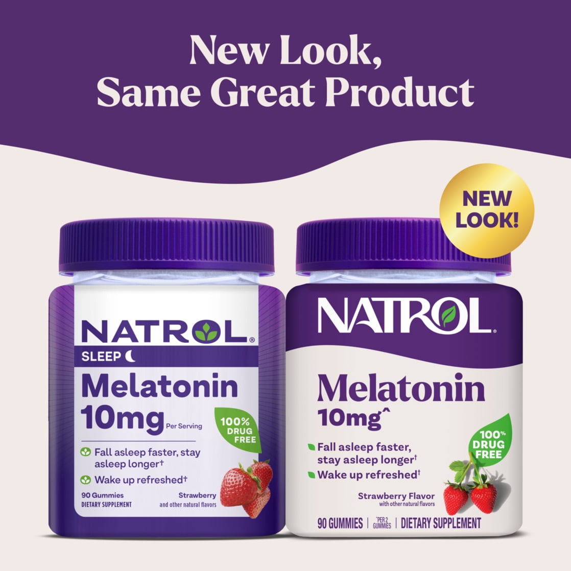 Natrol  Melatonin Gummies  Sleep Support for Adults  Strawberry Flavor  10mg  90 Count