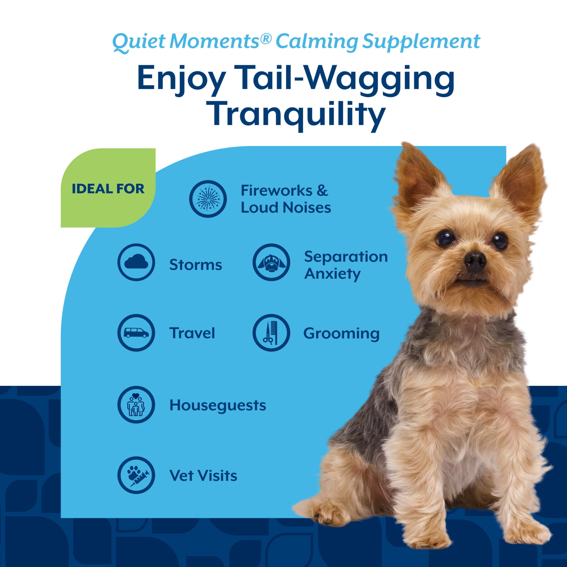 NaturVet Quiet Moments Calming Supplement  Bacon and Chicken Flavor  70 Soft Chews