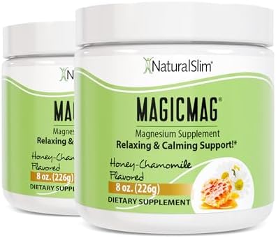 NaturalSlim Magicmag Pure Magnesium Citrate Powder   Stress  Constipation  Muscle  and Heart Support   Natural Strawberry & Lime Flavored Magnesium Supplement   8oz Drink Mix  3 Pack 