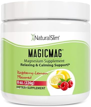 NaturalSlim Magicmag Pure Magnesium Citrate Powder   Stress  Constipation  Muscle  and Heart Support   Natural Strawberry & Lime Flavored Magnesium Supplement   8oz Drink Mix  3 Pack 