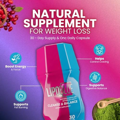Natural Weight Loss Pills for Women  30 Day Supply   Supports Weight Loss  Metabolism & Energy   Appetite Suppressant & Fat Burner for Men with Gut Health & Digestive Support   Made in USA