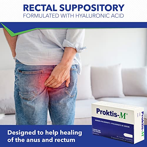 Natural  Non Steroidal Rectal Suppositories  with Hyaluronic Acid  for Healing of Anus and Rectum  in Conditions Such as Hemorrhoids and Anal fissures 10 count