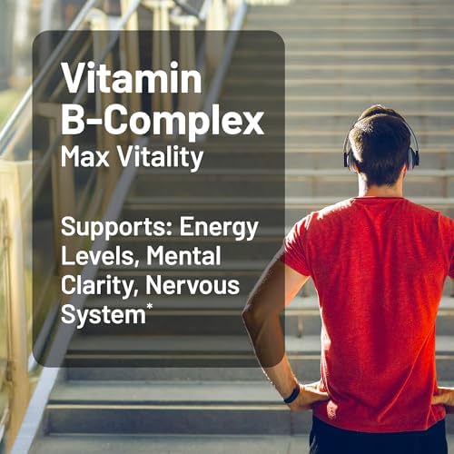 NatureWise Complejo de vitamina B para mujeres y hombres – con ácido fólico biotina B1 B2 B3 B6 B12 – Apoya la energía celular y la claridad mental – Sin gluten ni lácteos, sin OMG – 150 cápsulas blandas [suministro para 5 meses]
