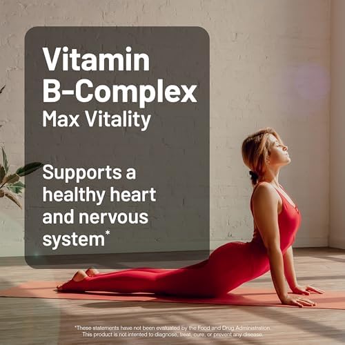 NatureWise Complejo de vitamina B para mujeres y hombres – con ácido fólico biotina B1 B2 B3 B6 B12 – Apoya la energía celular y la claridad mental – Sin gluten ni lácteos, sin OMG – 150 cápsulas blandas [suministro para 5 meses]