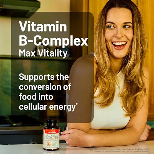 NatureWise Complejo de vitamina B para mujeres y hombres – con ácido fólico biotina B1 B2 B3 B6 B12 – Apoya la energía celular y la claridad mental – Sin gluten ni lácteos, sin OMG – 150 cápsulas blandas [suministro para 5 meses]