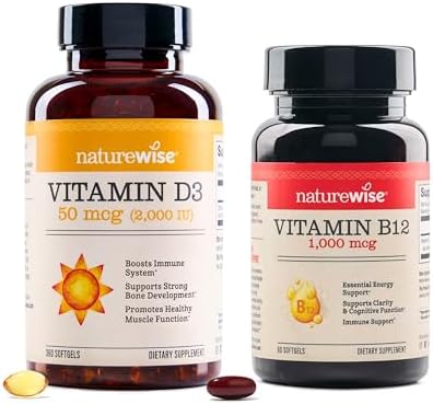 NatureWise Vitamina D3 5000iu (125 mcg) Suministro de 1 año para el apoyo inmunológico, función muscular saludable y salud ósea - Sin GMO, libre de gluten en aceite de oliva virgen extra orgánico