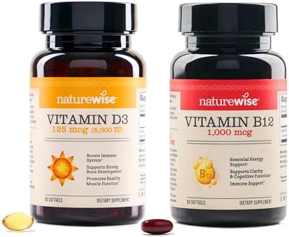 NatureWise Vitamina D3 5000iu (125 mcg) Suministro de 1 año para el apoyo inmunológico, función muscular saludable y salud ósea - Sin GMO, libre de gluten en aceite de oliva virgen extra orgánico