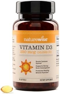 NatureWise Vitamina D3 5000iu (125 mcg) Suministro de 1 año para el apoyo inmunológico, función muscular saludable y salud ósea - Sin GMO, libre de gluten en aceite de oliva virgen extra orgánico