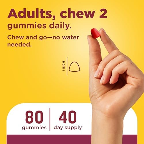Nature Made Advanced Hair Skin and Nails Gummies  Biotin  Pro Retinol A  Niacinamide  Vitamin C & Vitamin E  80 Gummies  40 Day Supply
