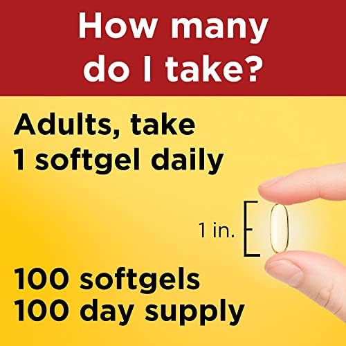 Nature Made Extra Strength Flaxseed Oil 1400 mg  Fish Free Omega 3 Supplement  Dietary Supplement for Heart Health Support  100 Softgels  100 Day Supply