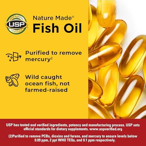 Nature Made Fish Oil Omega 3 Supplements  1200mg Softgels  Omega 3 Fish Oil for Healthy Heart Support  100 Softgels  50 Day Supply