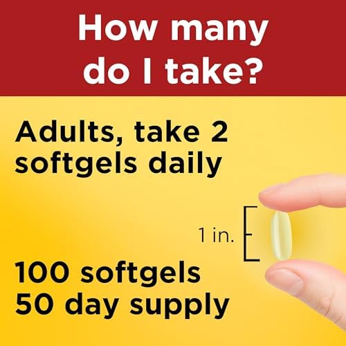 Nature Made Fish Oil Omega 3 Supplements  1200mg Softgels  Omega 3 Fish Oil for Healthy Heart Support  100 Softgels  50 Day Supply