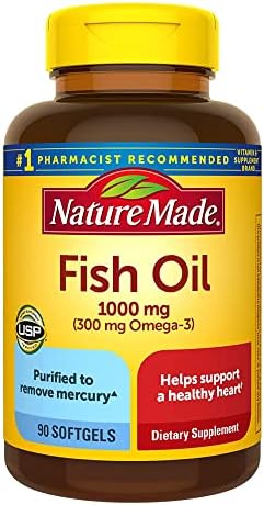 Nature Made Fish Oil Omega 3 Supplements  1200mg Softgels  Omega 3 Fish Oil for Healthy Heart Support  100 Softgels  50 Day Supply