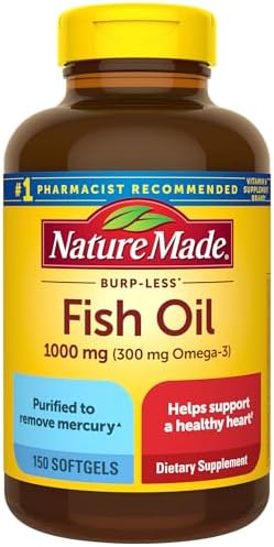 Nature Made Fish Oil Omega 3 Supplements  1200mg Softgels  Omega 3 Fish Oil for Healthy Heart Support  100 Softgels  50 Day Supply
