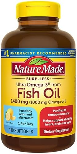 Nature Made Fish Oil Omega 3 Supplements  1200mg Softgels  Omega 3 Fish Oil for Healthy Heart Support  100 Softgels  50 Day Supply