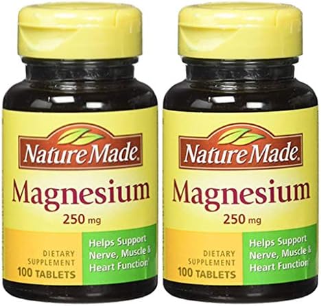 Nature Made Magnesium Oxide 250 mg  Magnesium Supplements for Men and Women  Support for Muscle  Heart  Bone and Nerve Health  200 Tablets  200 Day Supply