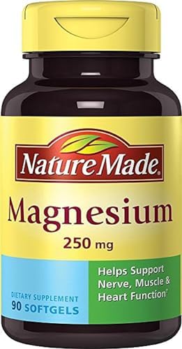 Nature Made Magnesium Oxide 250 mg  Magnesium Supplements for Men and Women  Support for Muscle  Heart  Bone and Nerve Health  200 Tablets  200 Day Supply