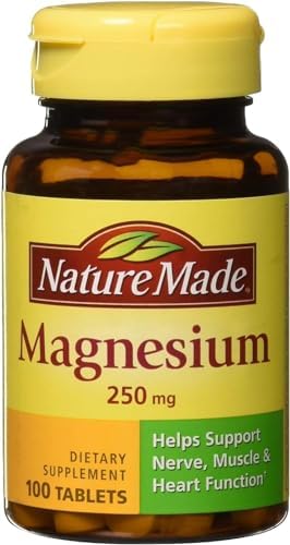 Nature Made Magnesium Oxide 250 mg  Magnesium Supplements for Men and Women  Support for Muscle  Heart  Bone and Nerve Health  200 Tablets  200 Day Supply