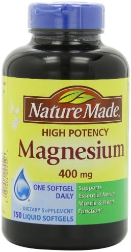 Nature Made Magnesium Oxide 400 mg Softgels  Extra Strength Magnesium Supplements for Men and Women  Support for Muscle  Nerve  Bone and Heart  110 Day Supply