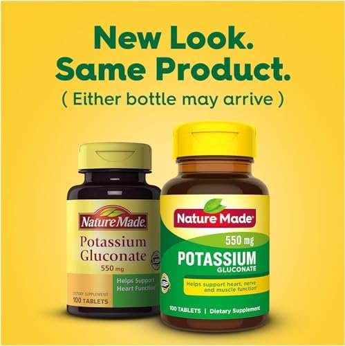 Nature Made Potassium Gluconate 550mg  100 tablets