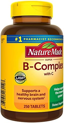 Nature Made Super B Complex with Vitamin C and Folic Acid  Dietary Supplement for Immune Support  140 Tablets  140 Day Supply