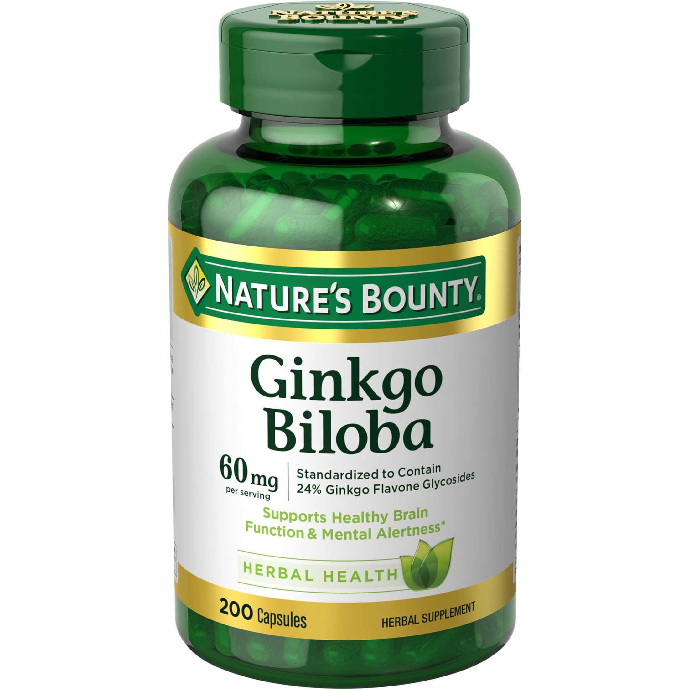 Nature s Bounty Ginkgo Biloba Capsules  60 Mg  200 Ct