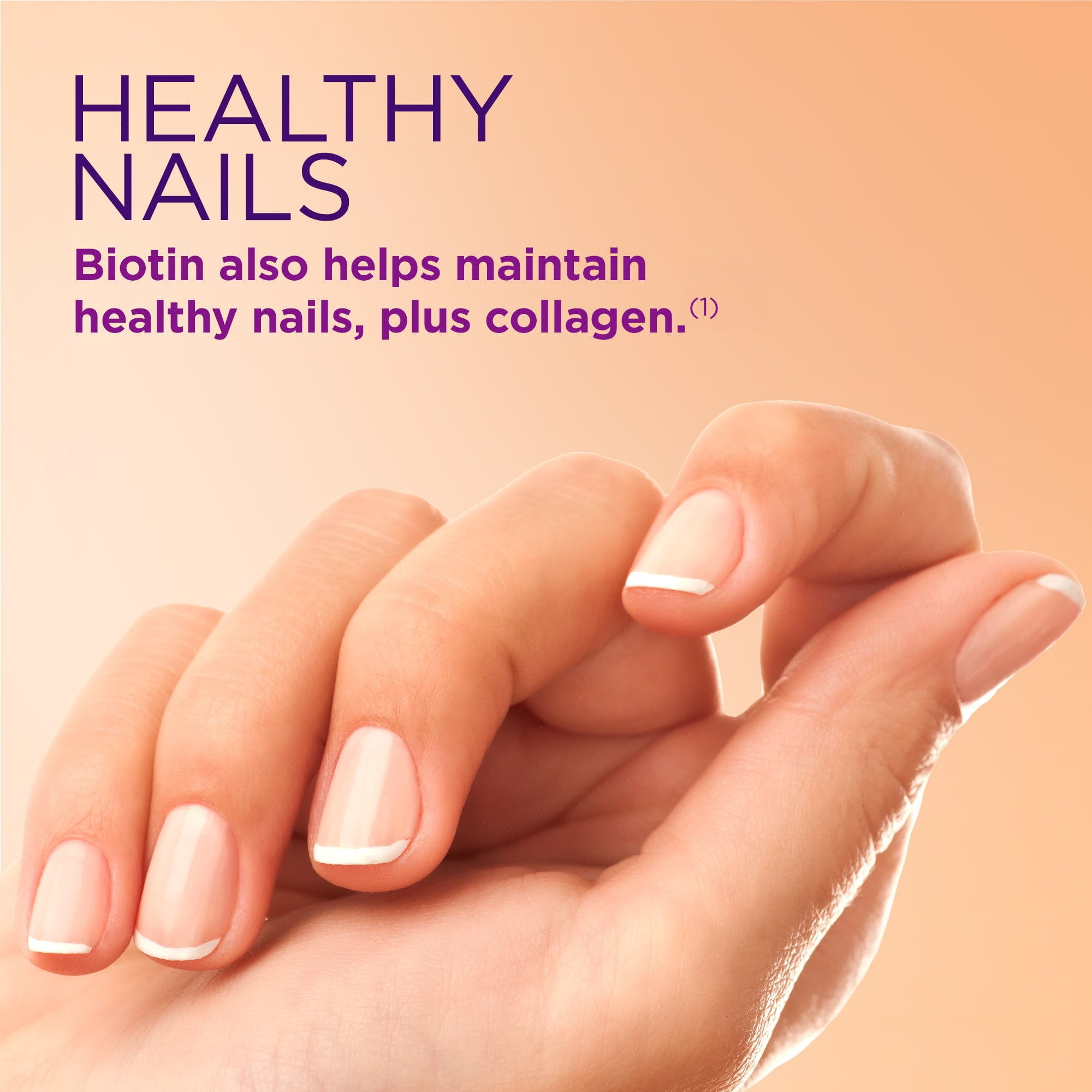 Nature s Bounty Hair Skin and Nails Vitamin with Collagen and Biotin  Women s Multivitamin  Tropical Citrus Gummies  90 Ct