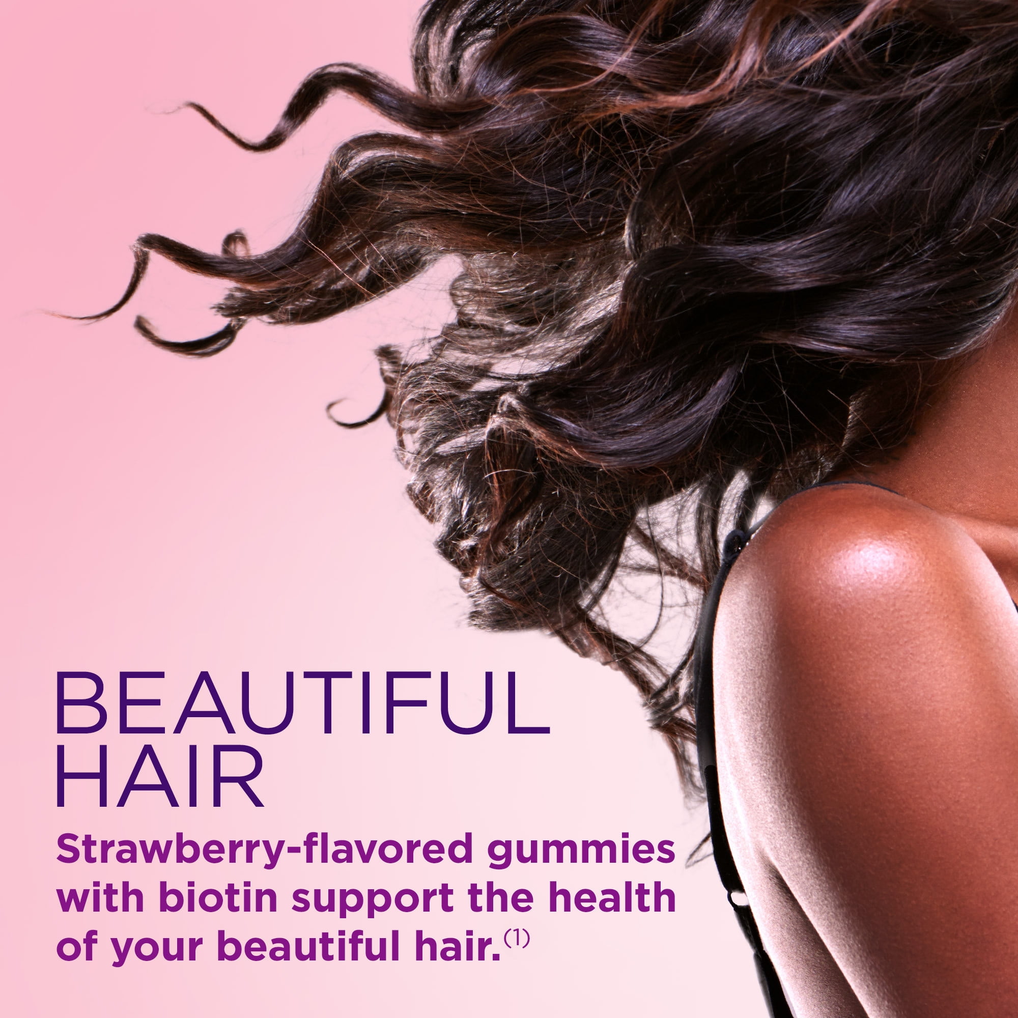 Nature s Bounty Hair Skin and Nail Vitamins With Biotin  Women s Multivitamin  Strawberry Gummies  90 Ct
