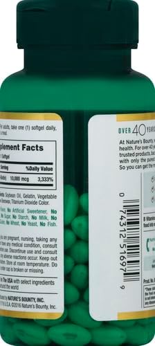 Natures Bounty Biotin Hair Skin and Nails Vitamins  Supports Healthy Hair  Skin and Nails  10 000 mcg  120 Softgels  Pack of 2