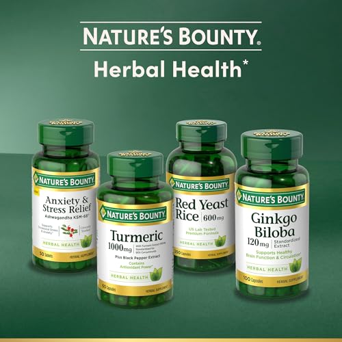 Natures Bounty Ginkgo Biloba  Supports Healthy Brain Function  Herbal Supplement  60 Mg  200 Capsules