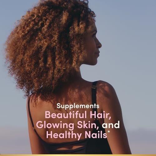 Nature's Bounty Soluciones Óptimas para Cabello, Piel y Uñas con Biotina y Colágeno, Gomitas con Sabor Cítrico, Suplemento Vitamínico, 2500 mcg, 80 Ct, 40 Porciones Totales