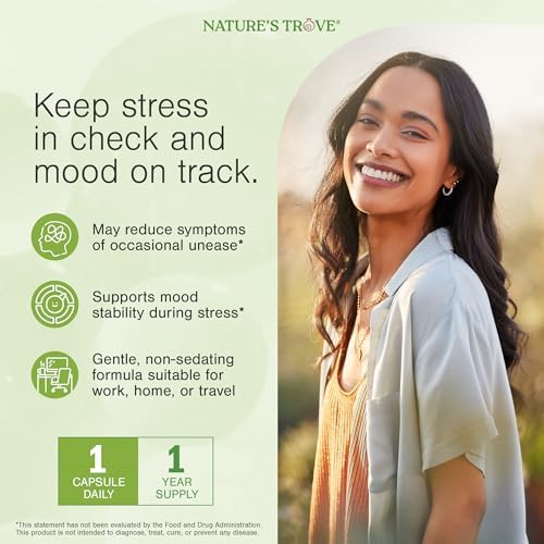 Natures Trove L Theanine 200mg Super Value Size   365 Vegetarian Capsules