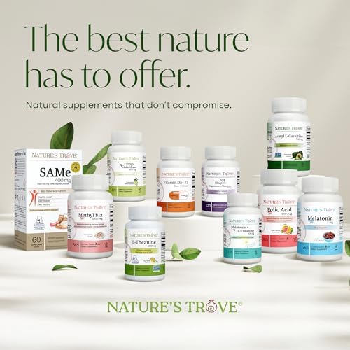 Natures Trove L Theanine 200mg Super Value Size   365 Vegetarian Capsules