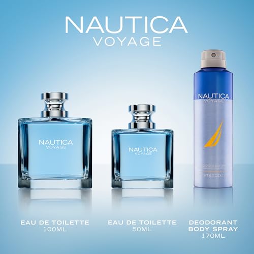 Nautica Voyage Eau De Toilette  Cologne and Fragrance For Men  Fresh  Romantic  Fruity Scent Woody  Aquatic Notes of Apple  Water Lotus  Cedarwood  and Musk Ideal Day Wear  Long Lasting 6 7Fl oz