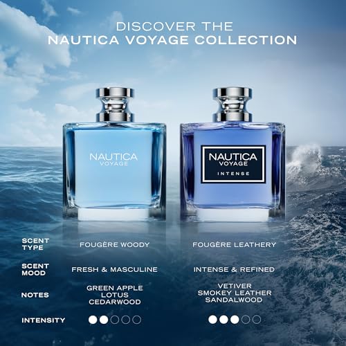 Nautica Voyage Eau De Toilette  Cologne and Fragrance For Men  Fresh  Romantic  Fruity Scent Woody  Aquatic Notes of Apple  Water Lotus  Cedarwood  and Musk Ideal Day Wear  Long Lasting 6 7Fl oz