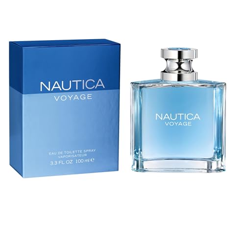 Nautica Voyage Eau de Toilette 3 3 fl oz  Pack of 1   Notes of Apple  Cedarwood  Mimosa  Mens Fragrance  Long Lasting  Everyday Fragrance  Travel Size