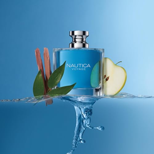 Nautica Voyage Eau de Toilette 3 3 fl oz  Pack of 1   Notes of Apple  Cedarwood  Mimosa  Mens Fragrance  Long Lasting  Everyday Fragrance  Travel Size