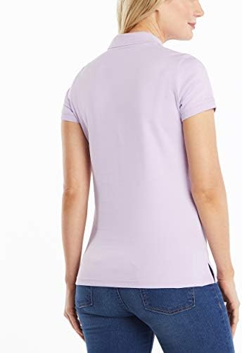 Nautica Womens 3 Button Short Sleeve Breathable 100  Cotton Polo Shirt